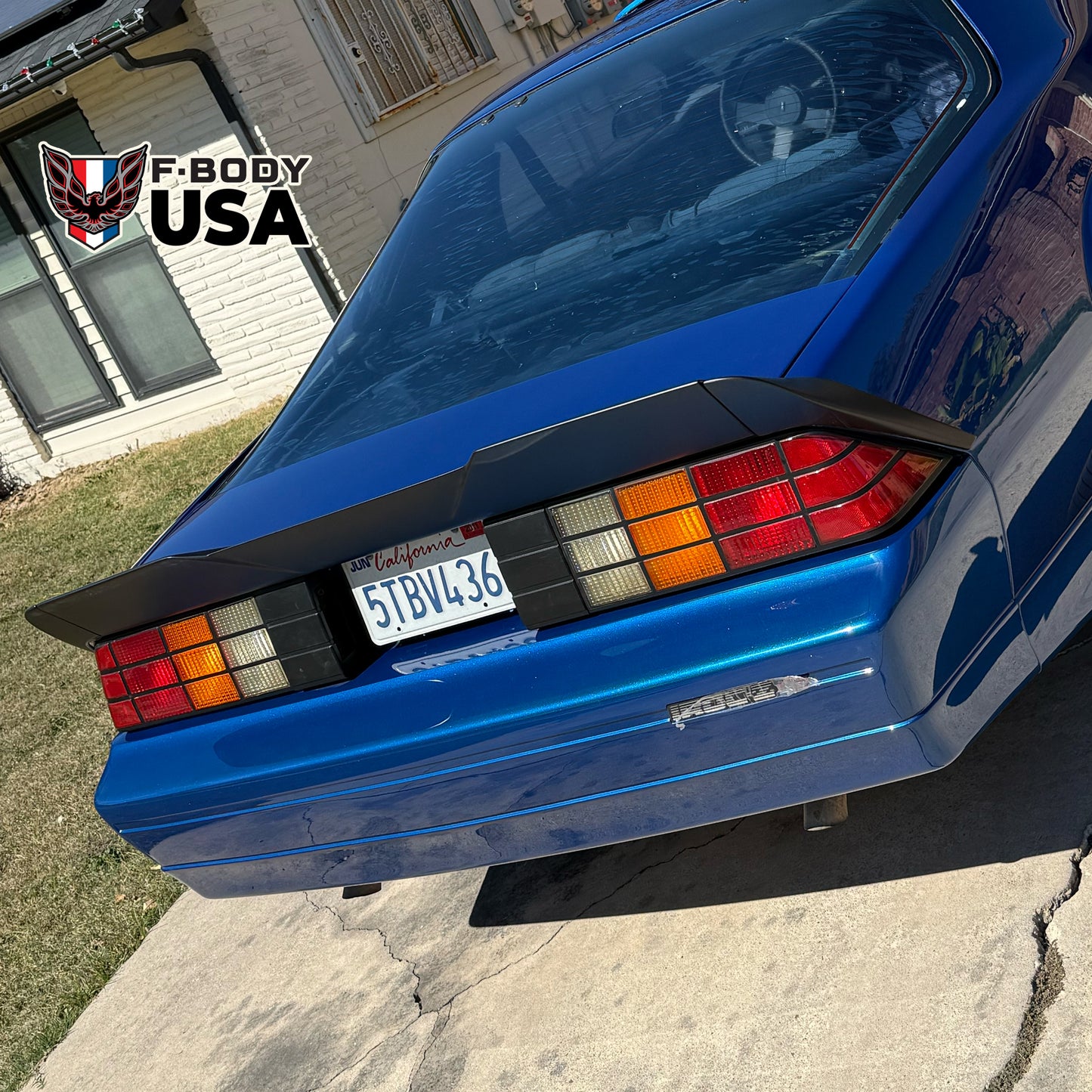 1982–1992 Camaro IROC-Z Style 5" Fiberglass 3-Piece Blade Spoiler with Center Notch