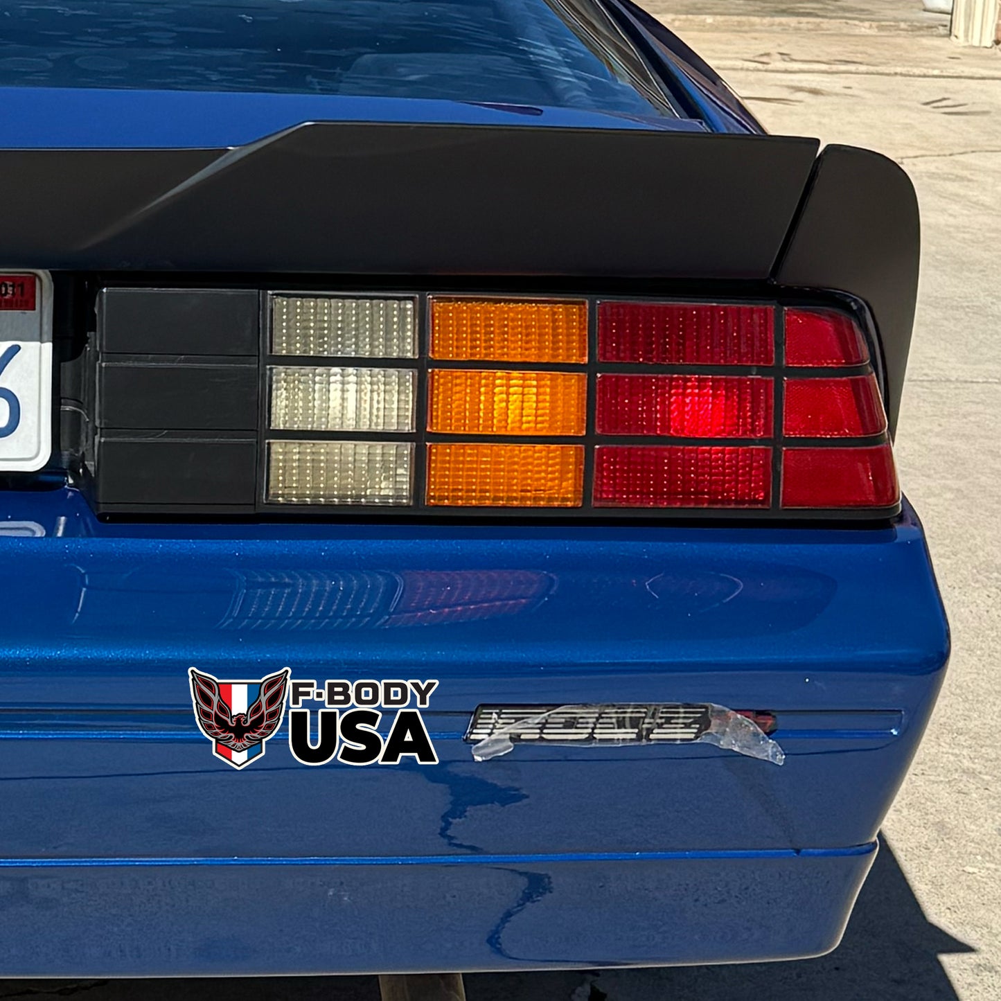 1982–1992 Camaro IROC-Z Style 5" Fiberglass 3-Piece Blade Spoiler with Center Notch