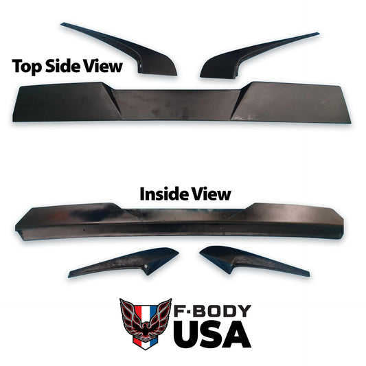 1982–1992 Camaro IROC-Z Style 5" Fiberglass 3-Piece Blade Spoiler with Center Notch